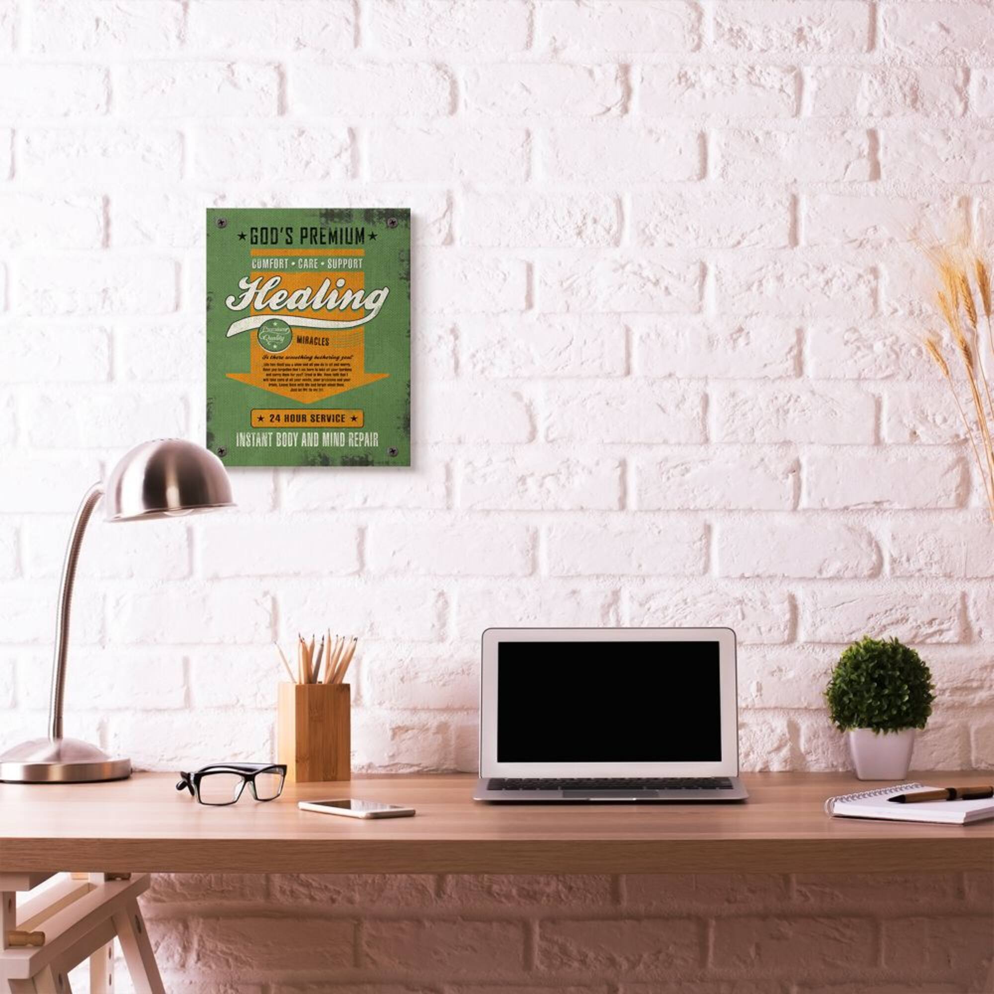 Stupell Industries Healing Miracles Religious Retro Canvas Wall Art